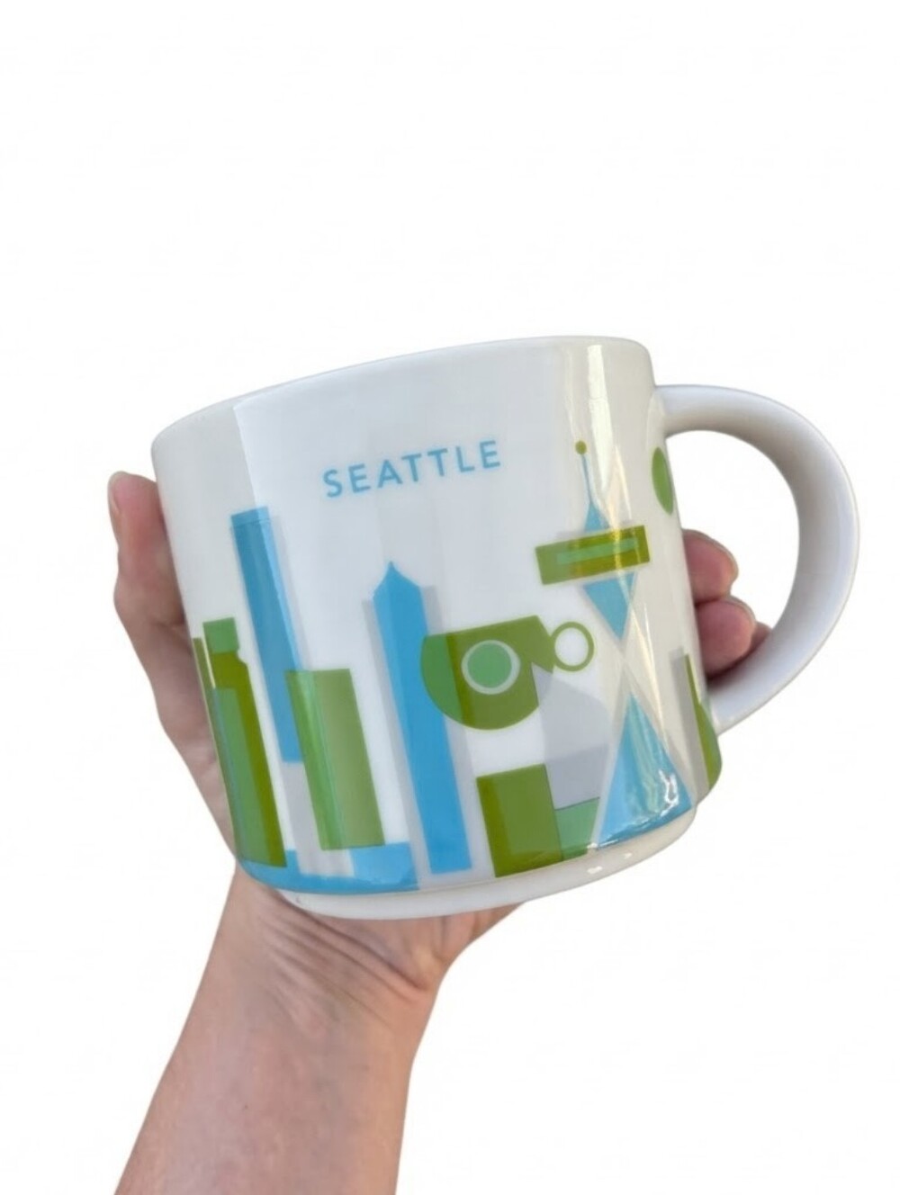 Starbucks You Are Here Collection Seattle Washington 14 oz Ceramic Coffee Mug (2